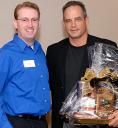 Gary Pinkel Presents Steve Powell with a gift
