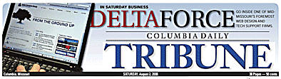 Delta Force Story Lead on Tribune Front Page