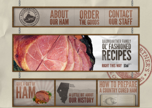 Baumgartner's Country Cured Ham Award Winning Website