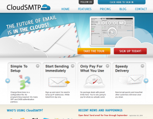 CloudSMTP's Award Winning Website