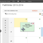 View the integrated schedule editor