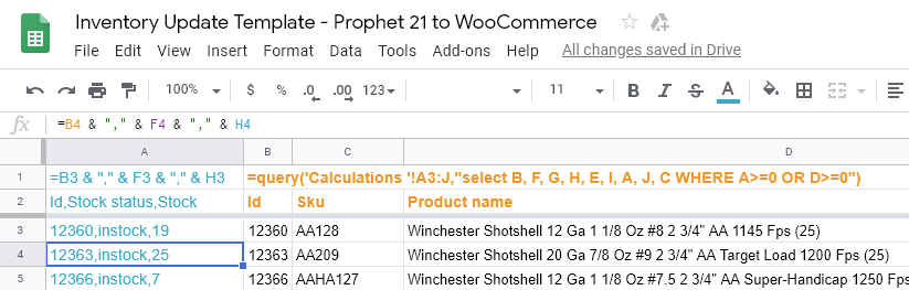 WooCommerce-Prophet-21-Inventory-match-synch-update-google-sheet-determine-if-stock-count-or-status-changed