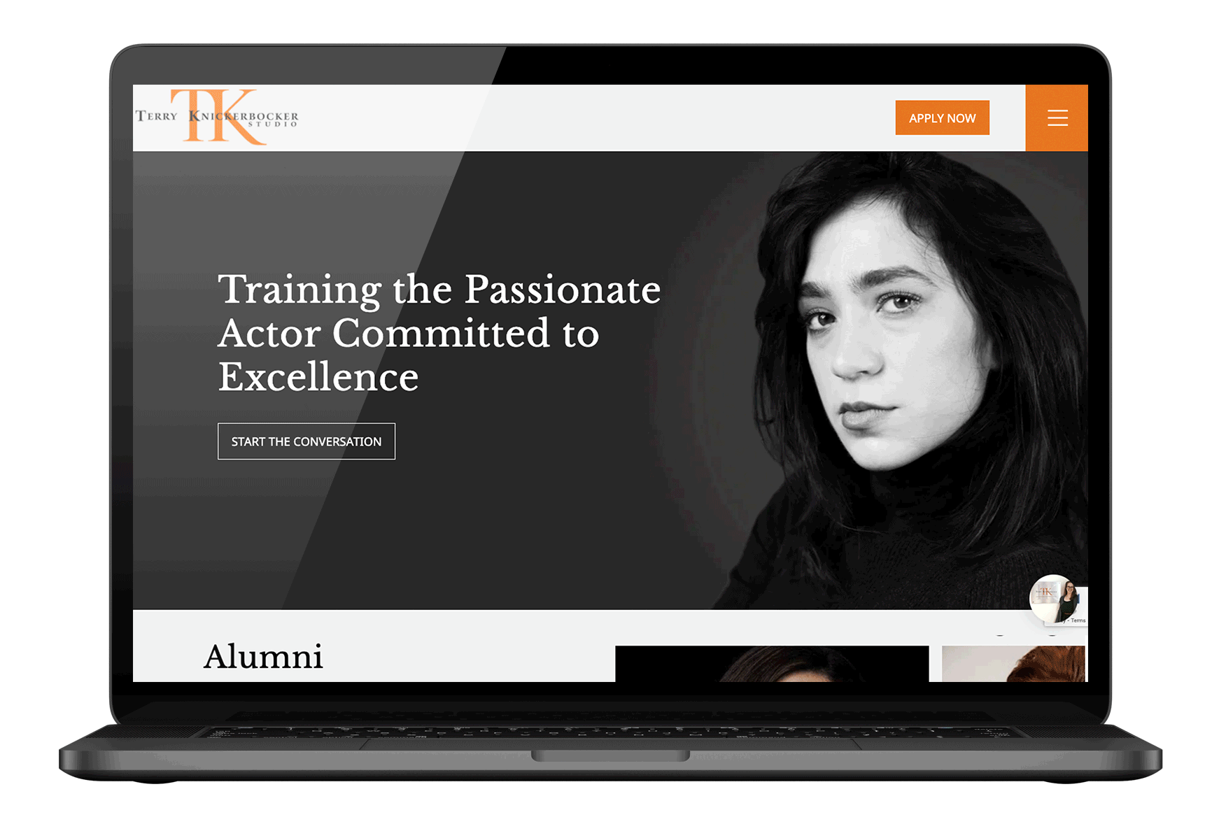 terry knickerbocker website mockup